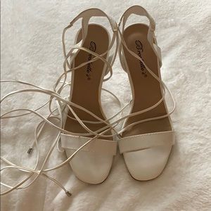Classic white heels